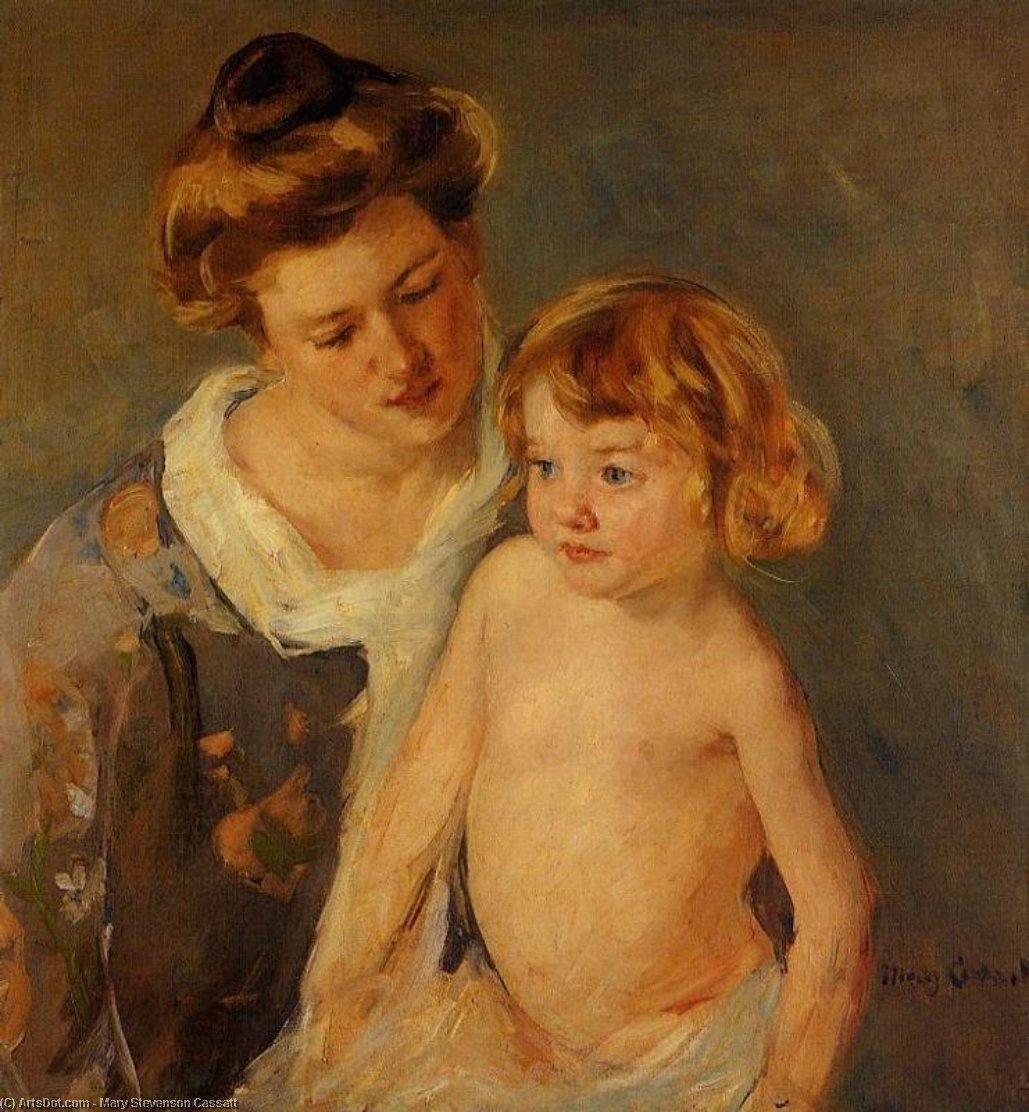 Jules Standing By His Mother — Mary Stevenson Cassatt