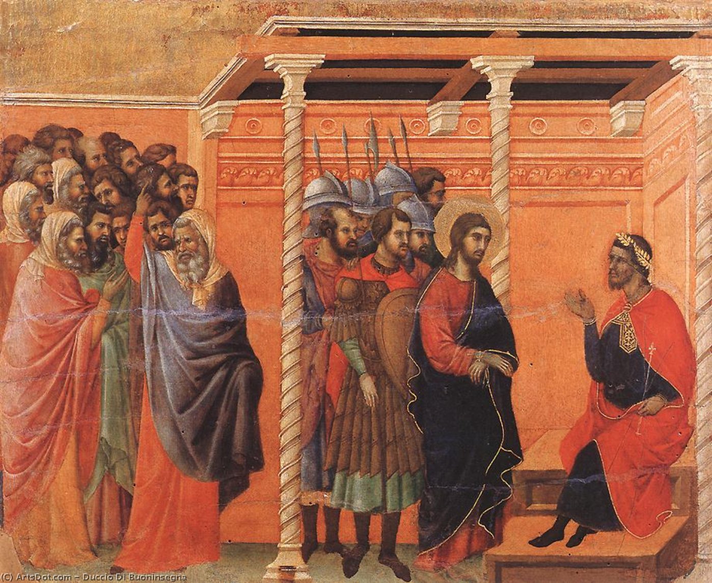 Christ Accused By The Pharisees — Duccio Di Buoninsegna