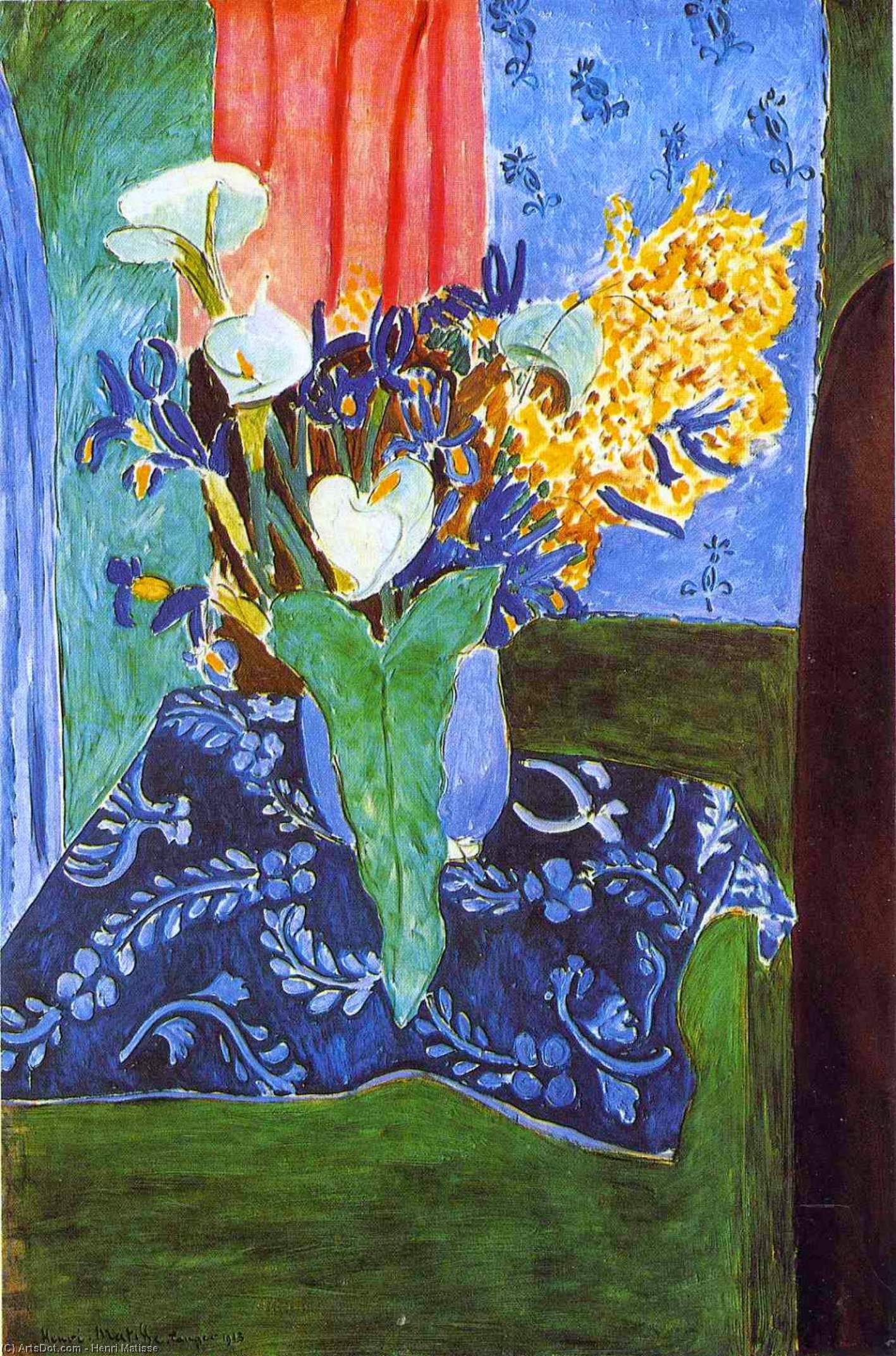 Calla Lilies, Irises And Mimosas — Henri Matisse