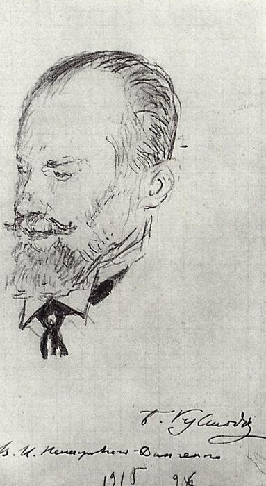 Portrait Of Vladimir Nemirovich-danchenko — Boris Mikhailovich Kustodiev