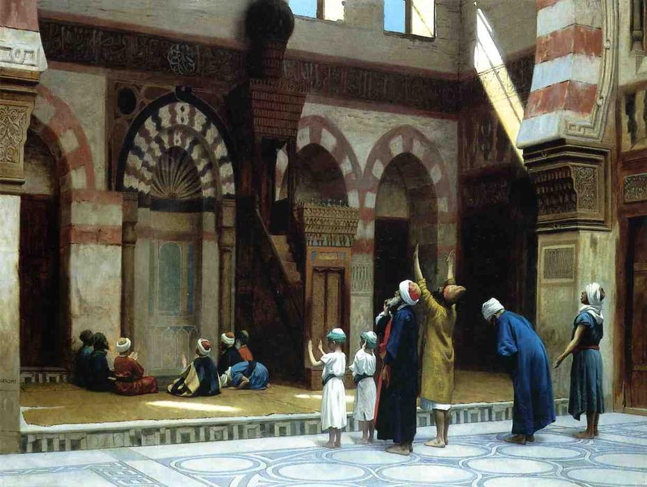 Prayer In The Mosque Of Caid Bey, In Cairo — Jean-léon Gérôme