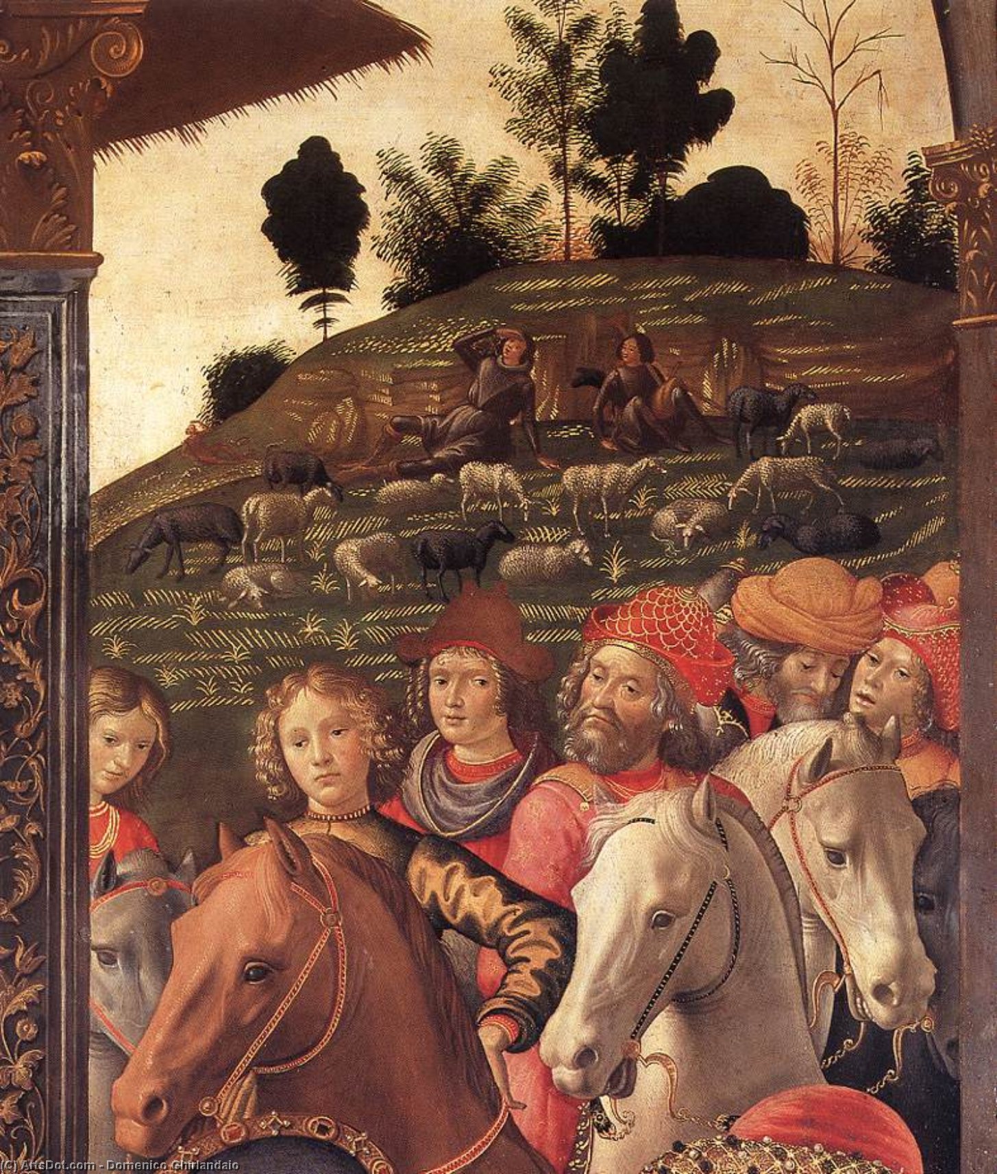 Adoration Of The Magi (detail) — Domenico Ghirlandaio