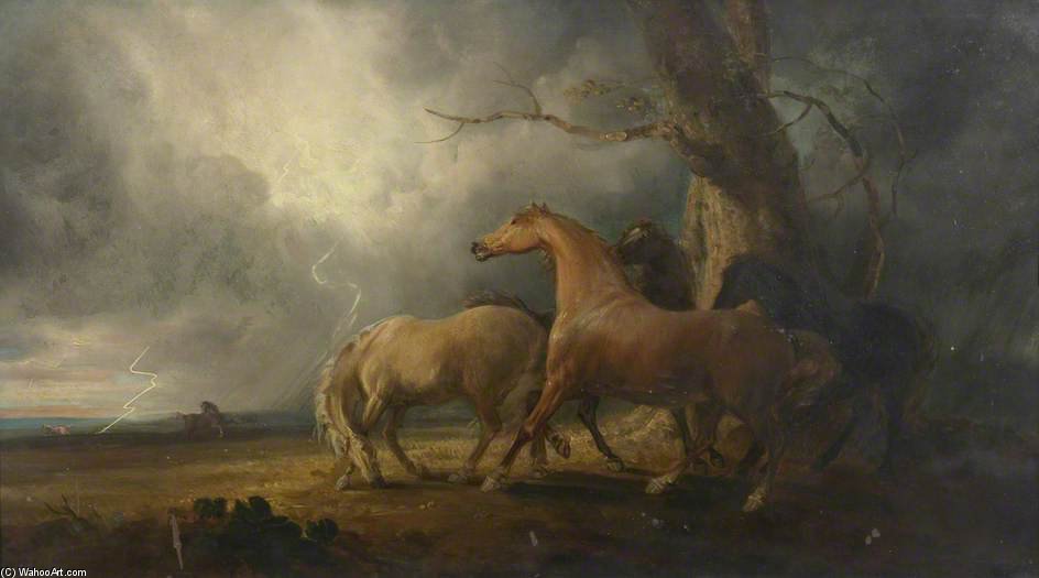Horses In A Thunderstorm — Sawrey Gilpin