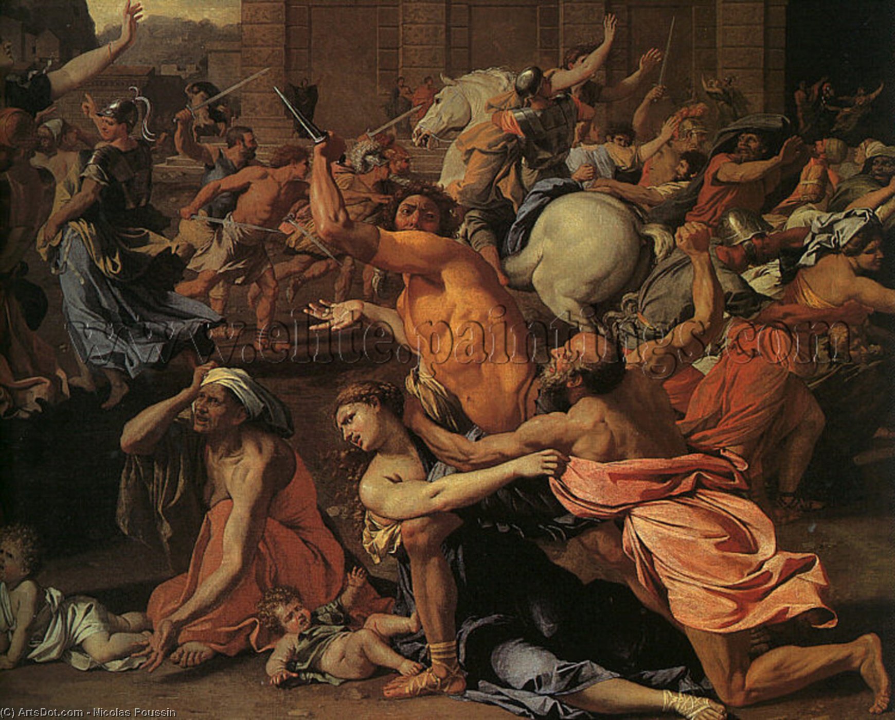 The Rape Of The Sabine Women ( Detail) — Nicolas Poussin