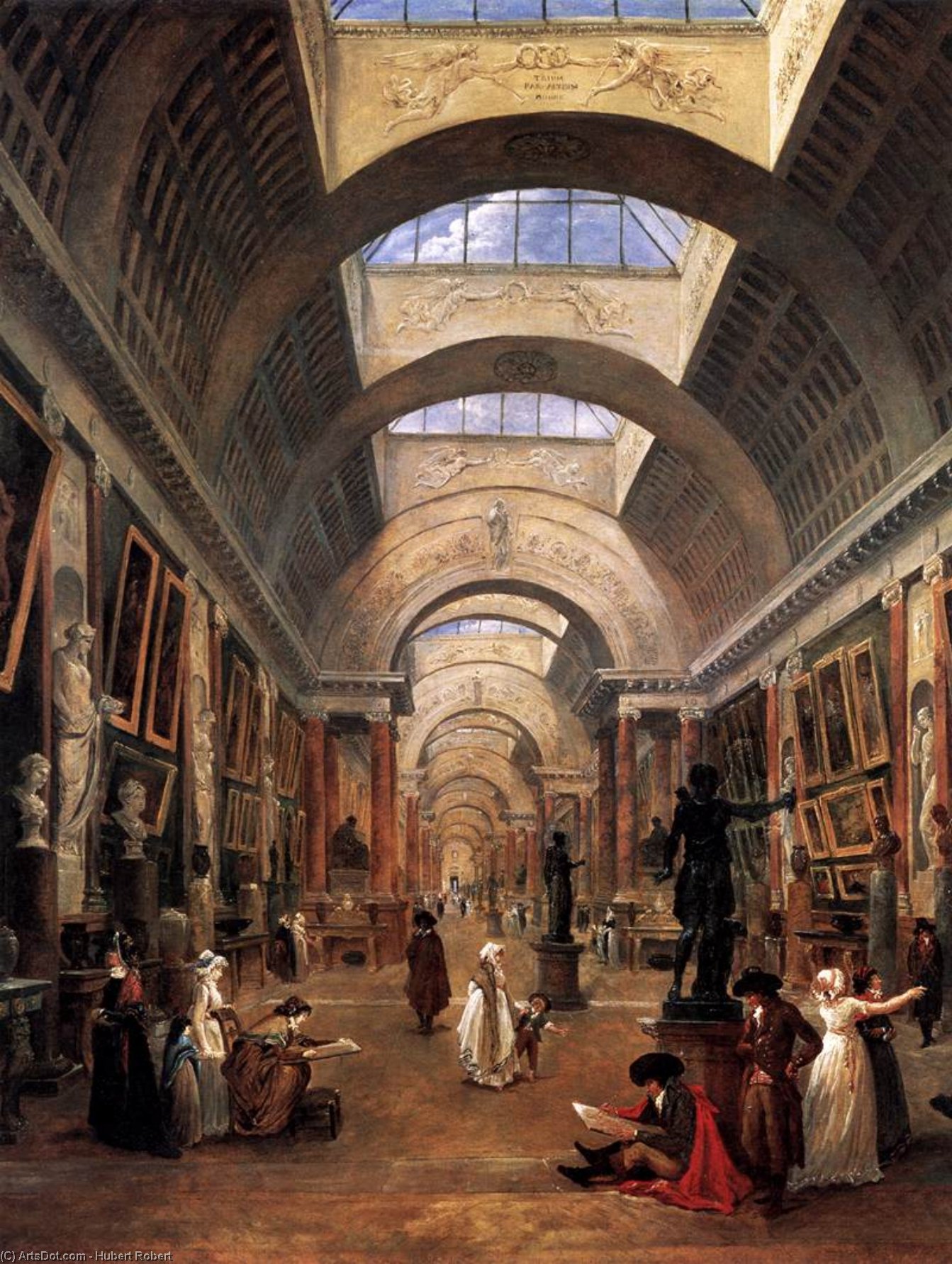 Design For The Grande Galerie In The Louvre (detail) — Hubert Robert