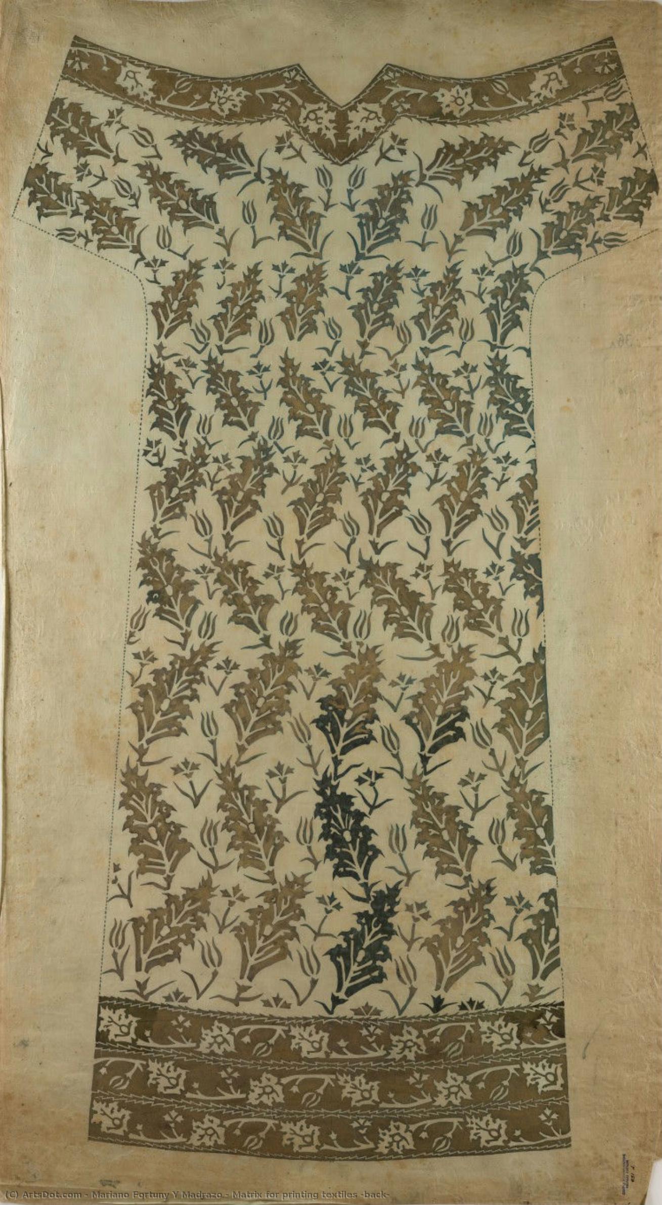 Matrix For Printing Textiles (back) — Mariano Fortuny Y Madrazo