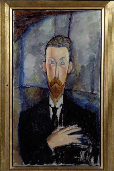 Paul Alexandre Devant Un Vitrage Portrait De Paul Alexandre (autre Titre) — Amedeo Clemente Modigliani