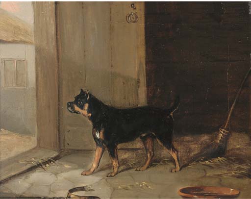 A Bullterrier Hearing A Visitor — Edmund Bristow