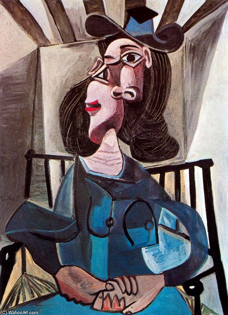 Mujer Con Sombrero Sentada En Un Sillón — Pablo Picasso