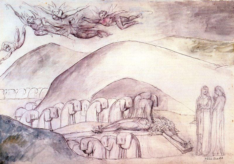 The Hypocrites With Caiaphas — William Blake