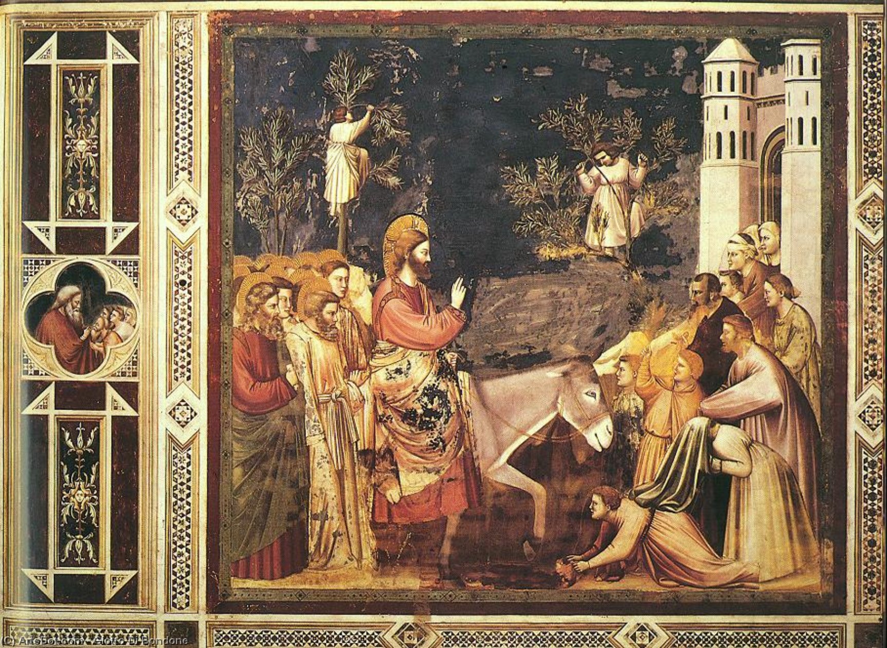 Scrovegni - [26] - Entry Into Jerusalem — Giotto Di Bondone
