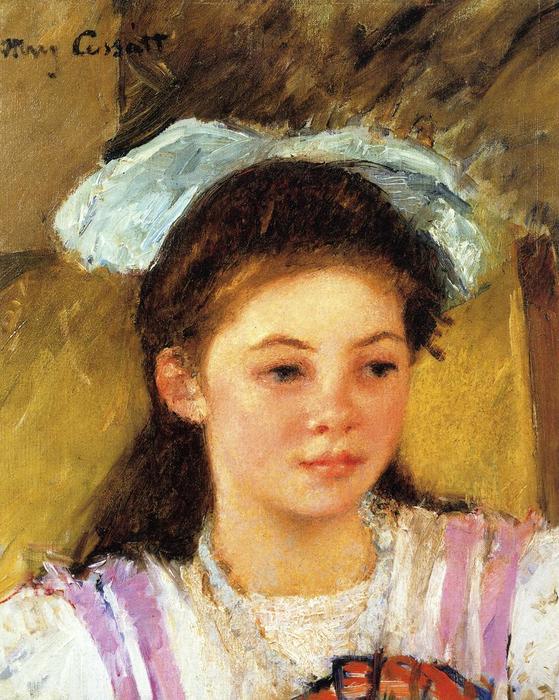 Ellen Mary Cassatt With A Large Bow In Her Hair — Mary Stevenson Cassatt