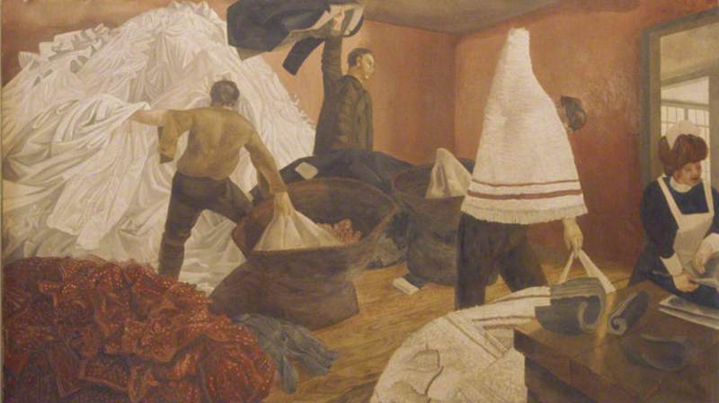 Sorting The Laundry — Sir Stanley Spencer
