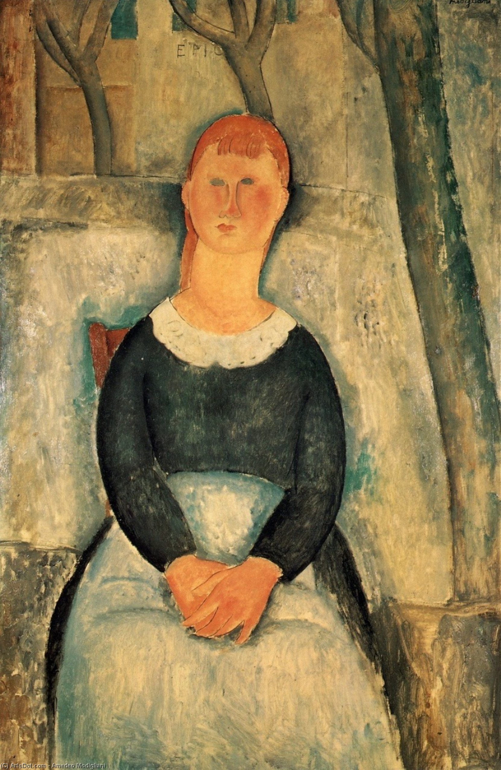 The Pretty Vegetable Vendor (also Known As La Belle Epiciere) — Amedeo Clemente Modigliani