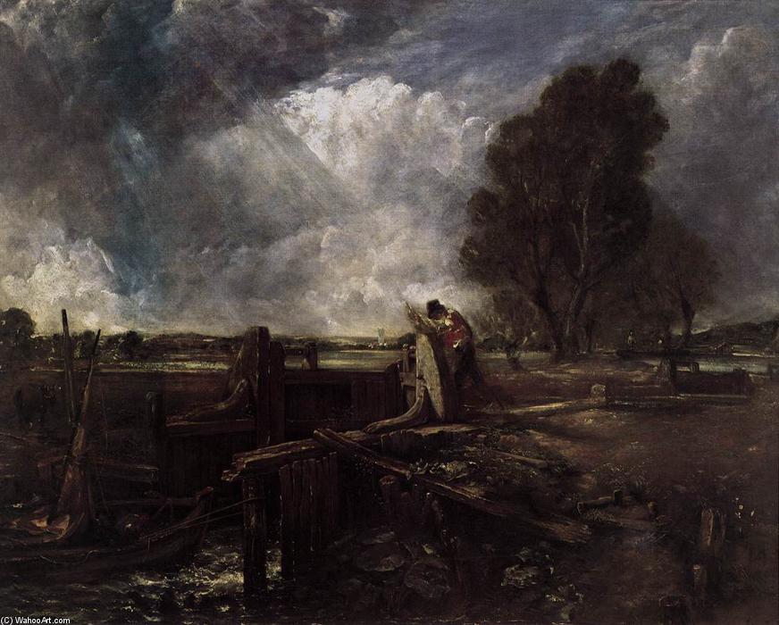 A Boat At The Sluice (sketch) — John Constable