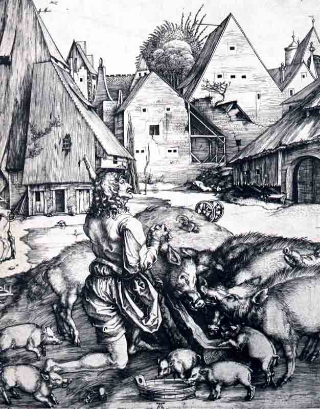 The Prodigal Son, Berlin Smpk — Albrecht Dürer