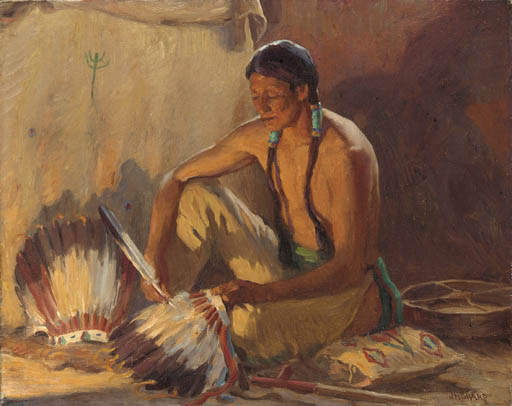 The War Bonnet Maker — Joseph Henry Sharp