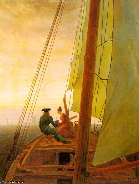 On Board A Sailing Ship — Caspar David Friedrich
