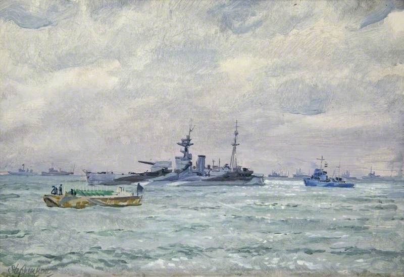 Hms 'roberts' — Stephen Bone