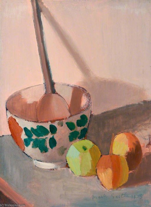 Still Life With Bowl, Spoon And Apples — Mark Gertler