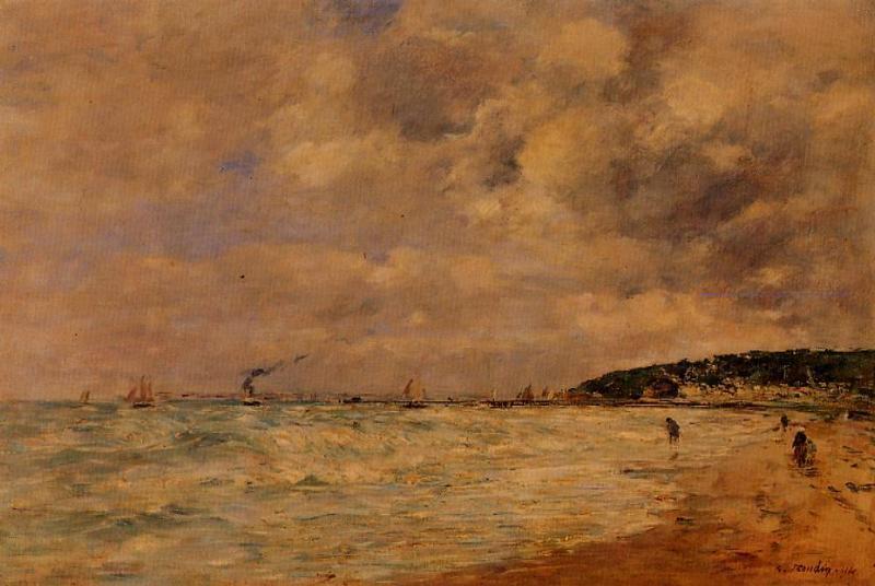 The Tourgeville Shores — Eugène Louis Boudin