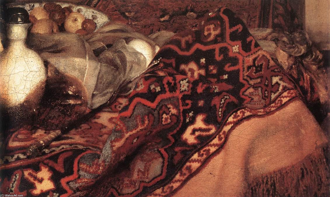A Woman Asleep At Table (detail) — Johannes Vermeer