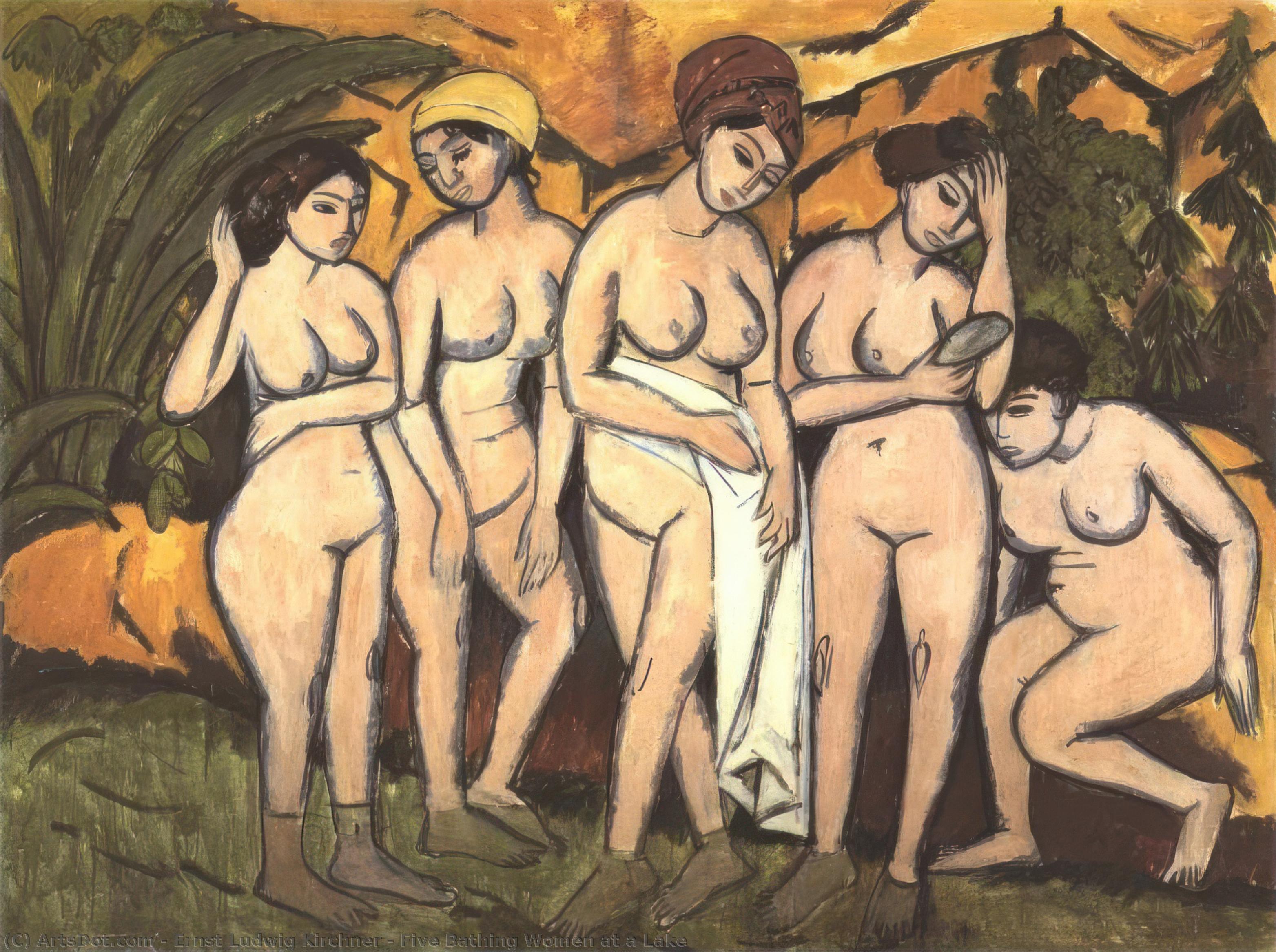 Five Bathing Women At A Lake — Ernst Ludwig Kirchner