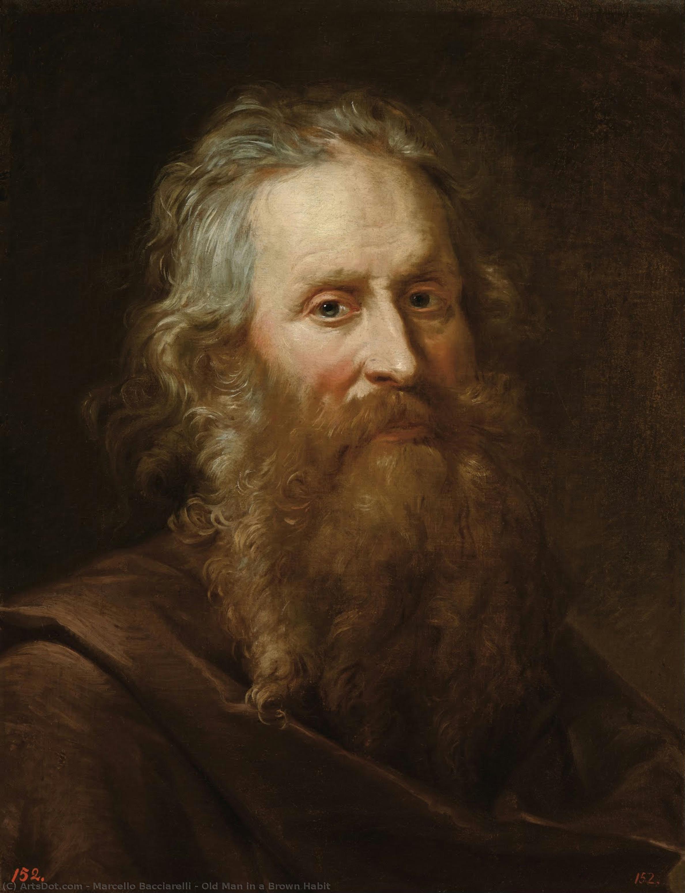 Old Man In A Brown Habit — Marcello Bacciarelli