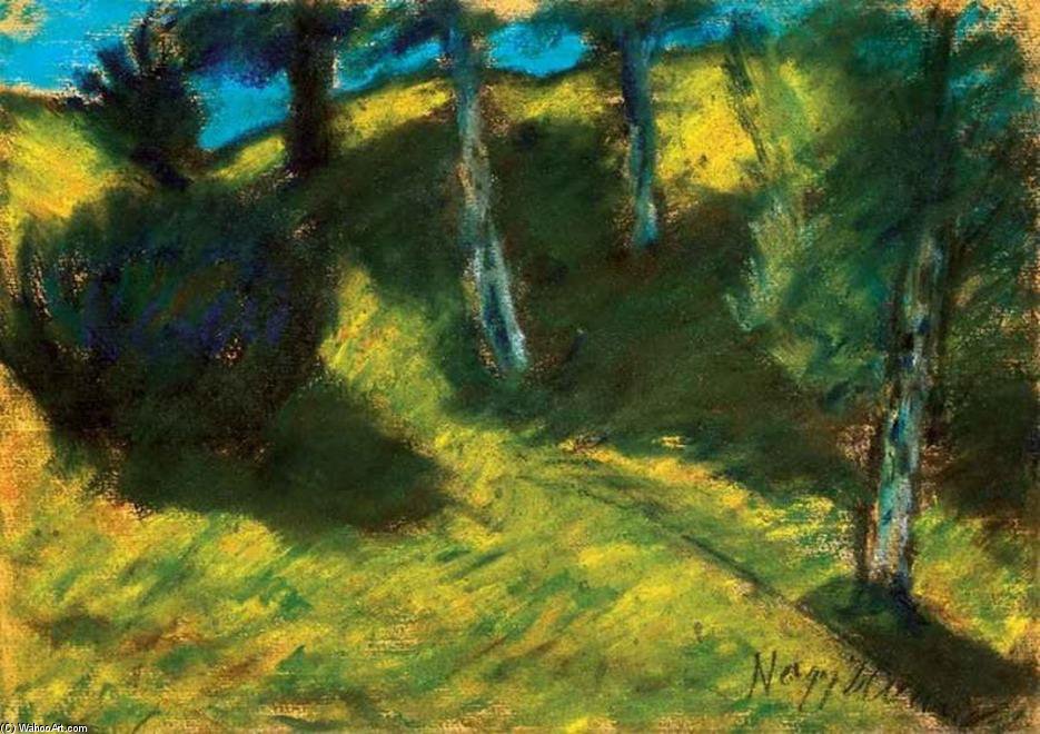 Hillside With Bushes And With Tree Trunks — István Nagy