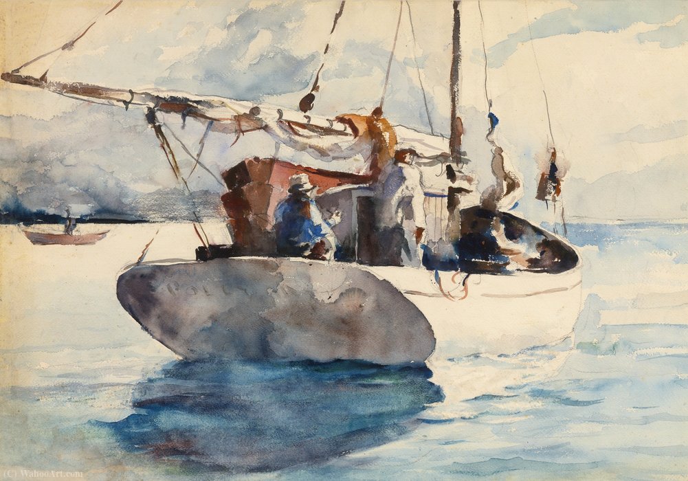 Polly (sailboat With Figures) — Andrew Newell Wyeth