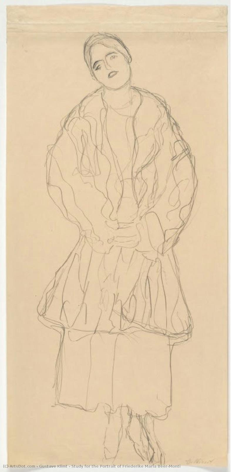 Study For The Portrait Of Friederike Maria Beer-monti — Gustav Klimt