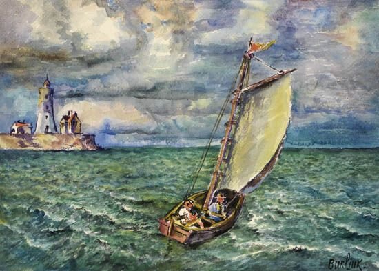 Sailing Off Montauk. — David Davidovich Burliuk