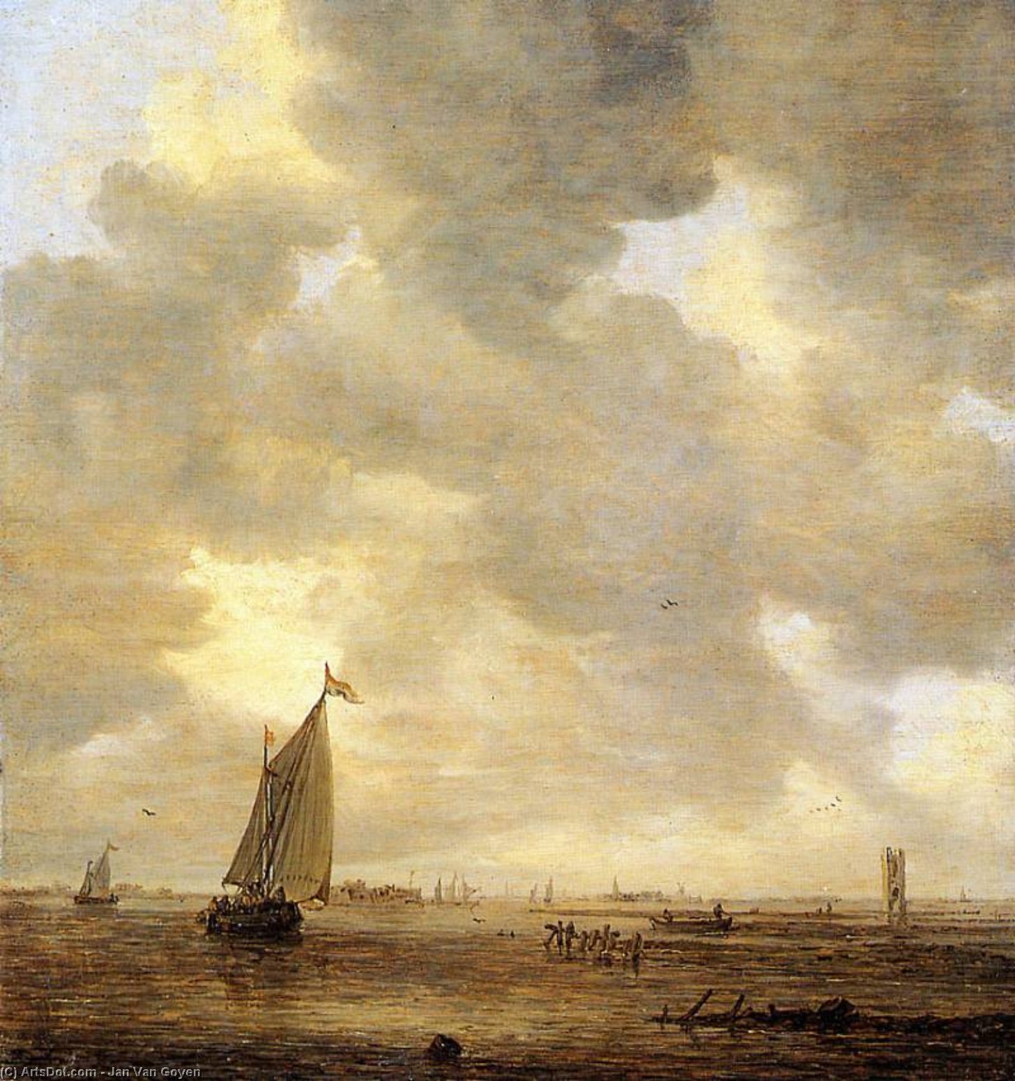 Calm Water Sun — Jan Josephszoon Van Goyen