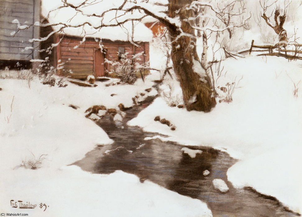Winter On The Isle Of Stord — Frits Thaulow