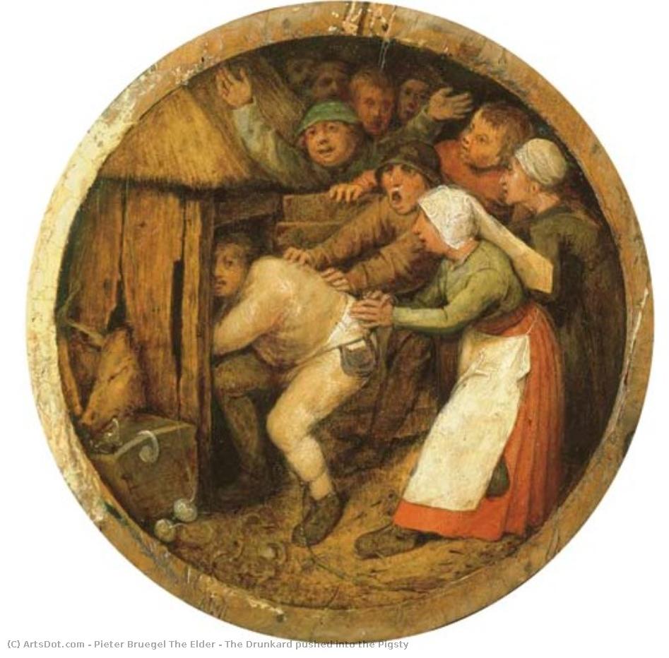 The Drunkard Pushed Into The Pigsty — Pieter Bruegel The Elder