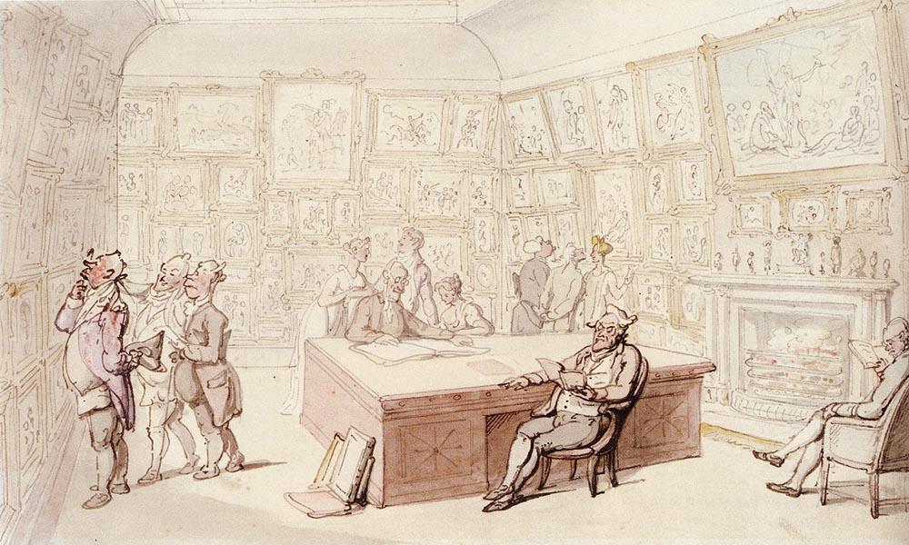 Mr Michell's Picture Gallery At Grove House, Enfield — Thomas Rowlandson