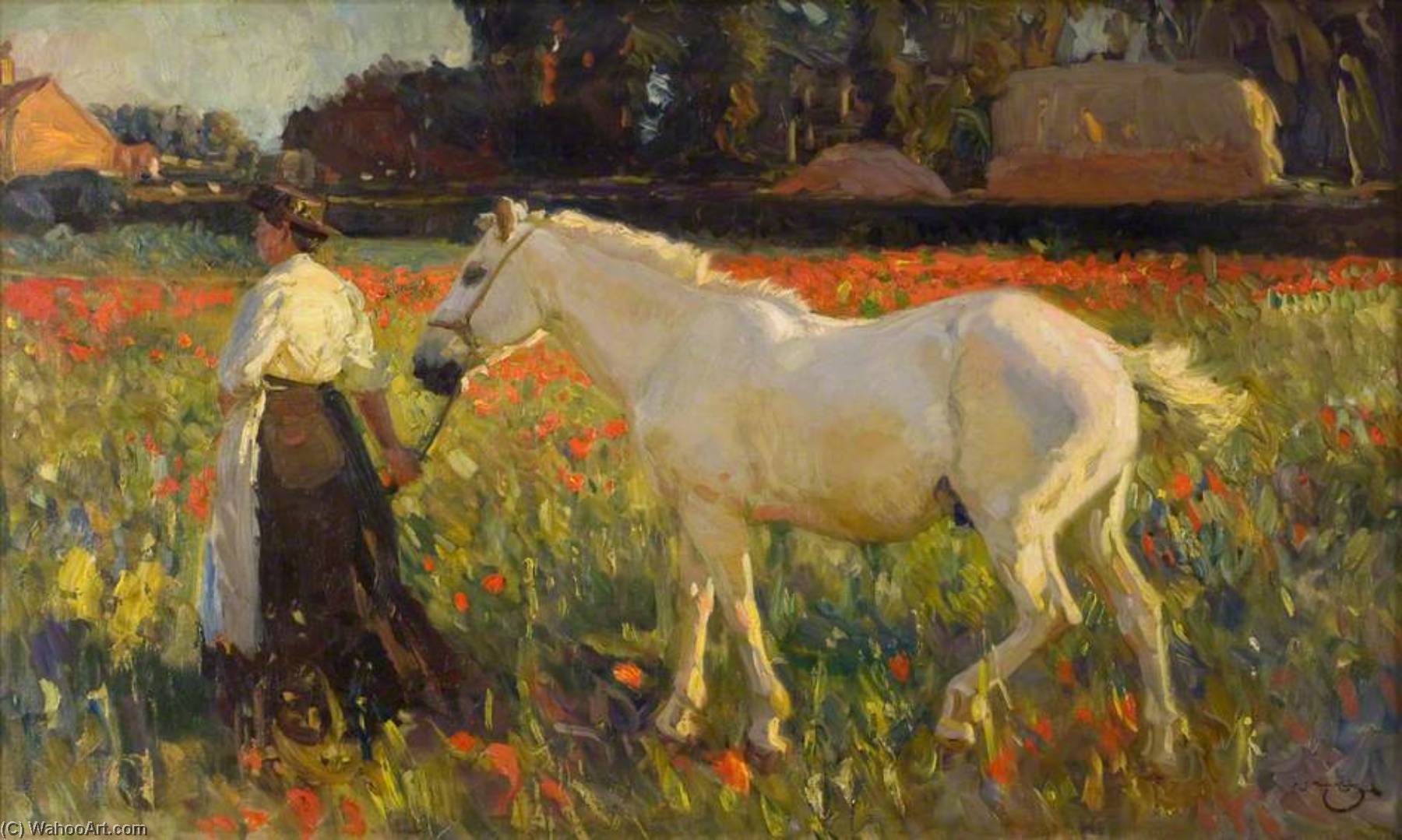 The Poppy Field — Sir Alfred James Munnings
