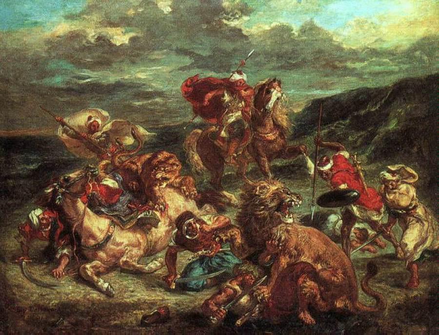 Lion Hunt — Eugène Delacroix