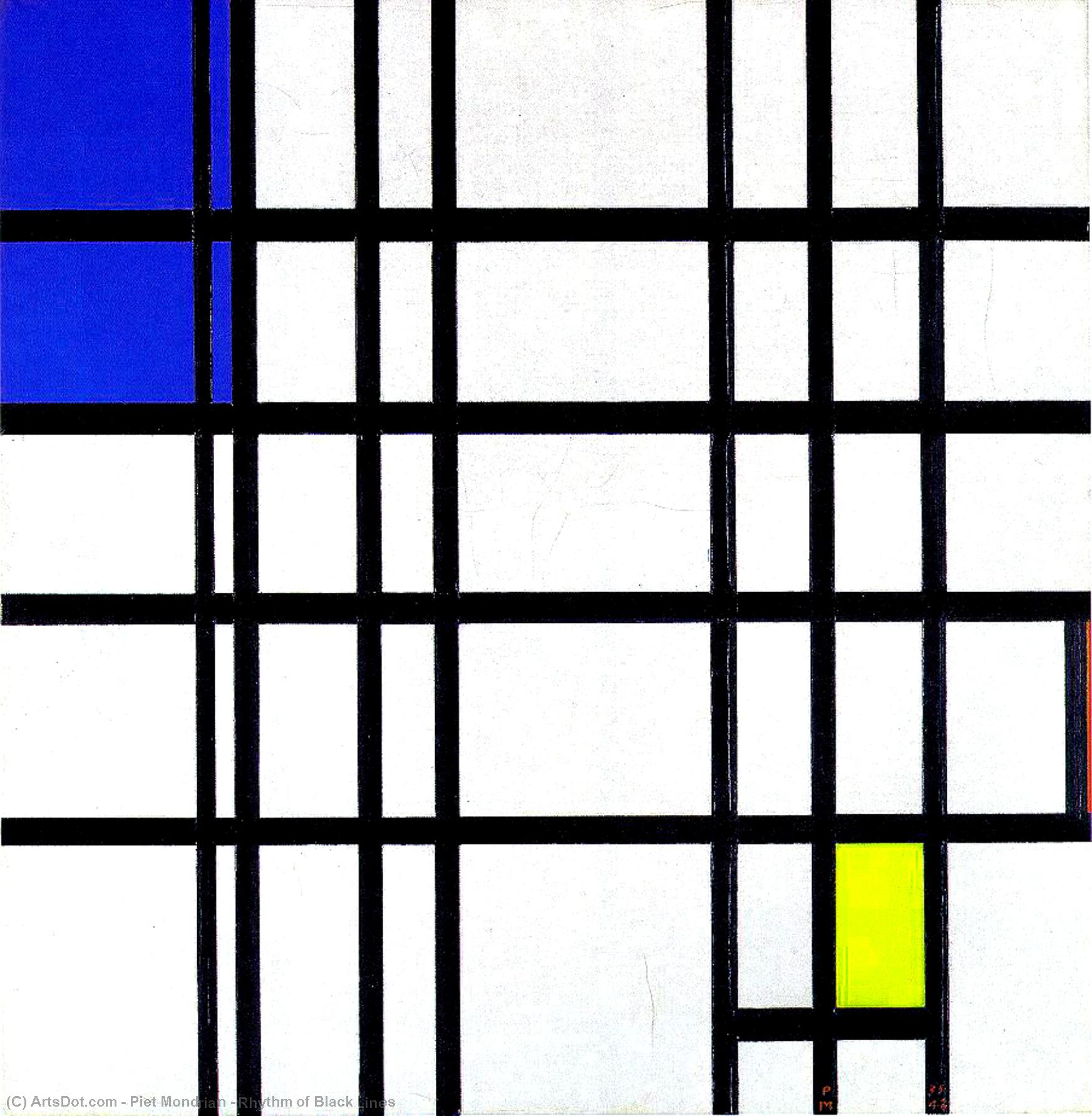 Rhythm Of Black Lines — Piet Mondrian