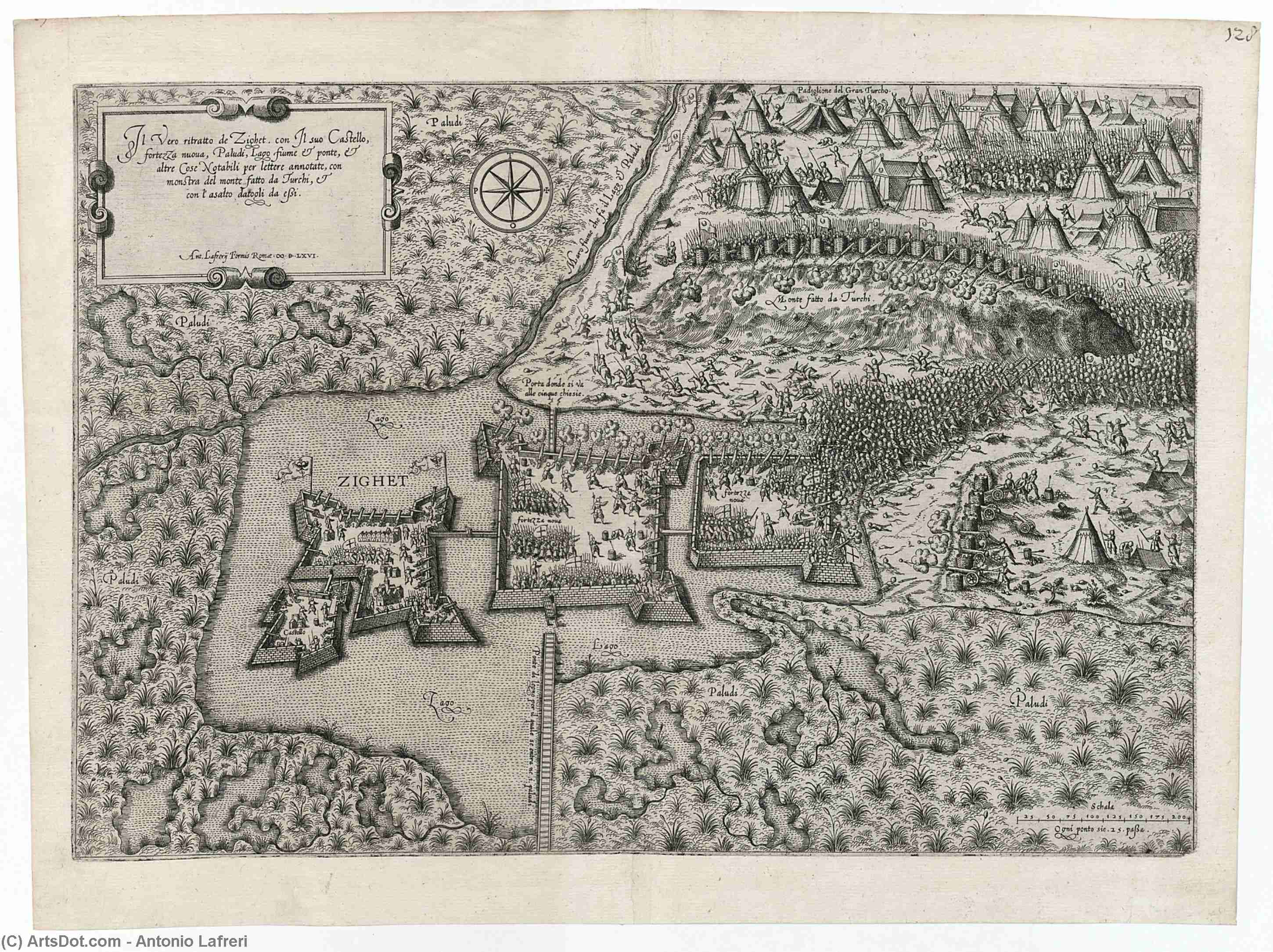 The Real Portrait De Zighet With Its Castle — Antonio Lafreri
