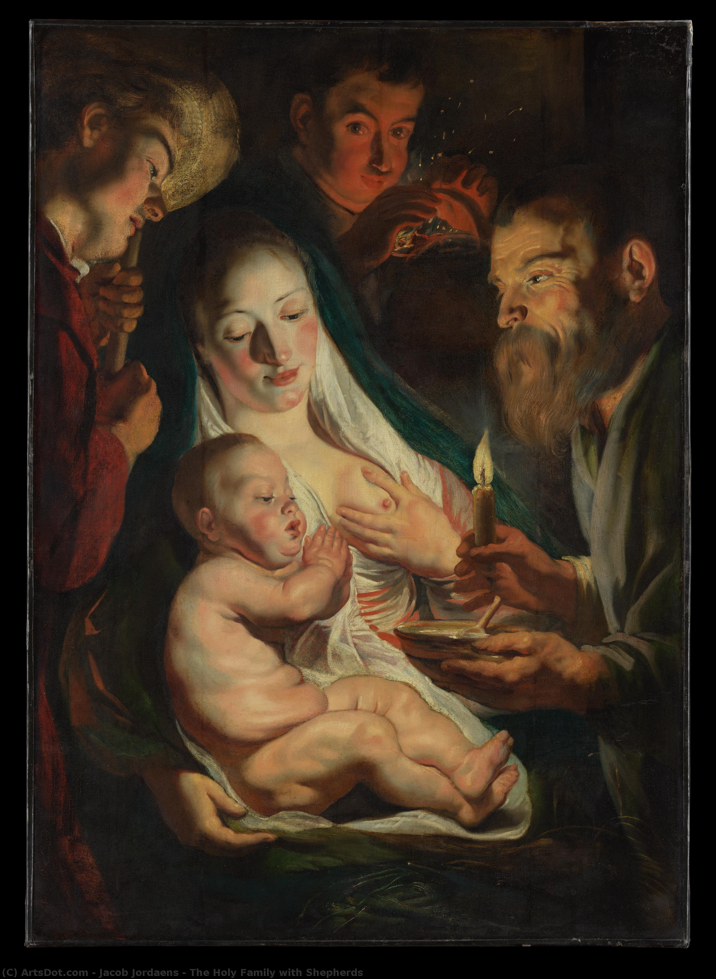The Holy Family With Shepherds — Jacob Jordaens