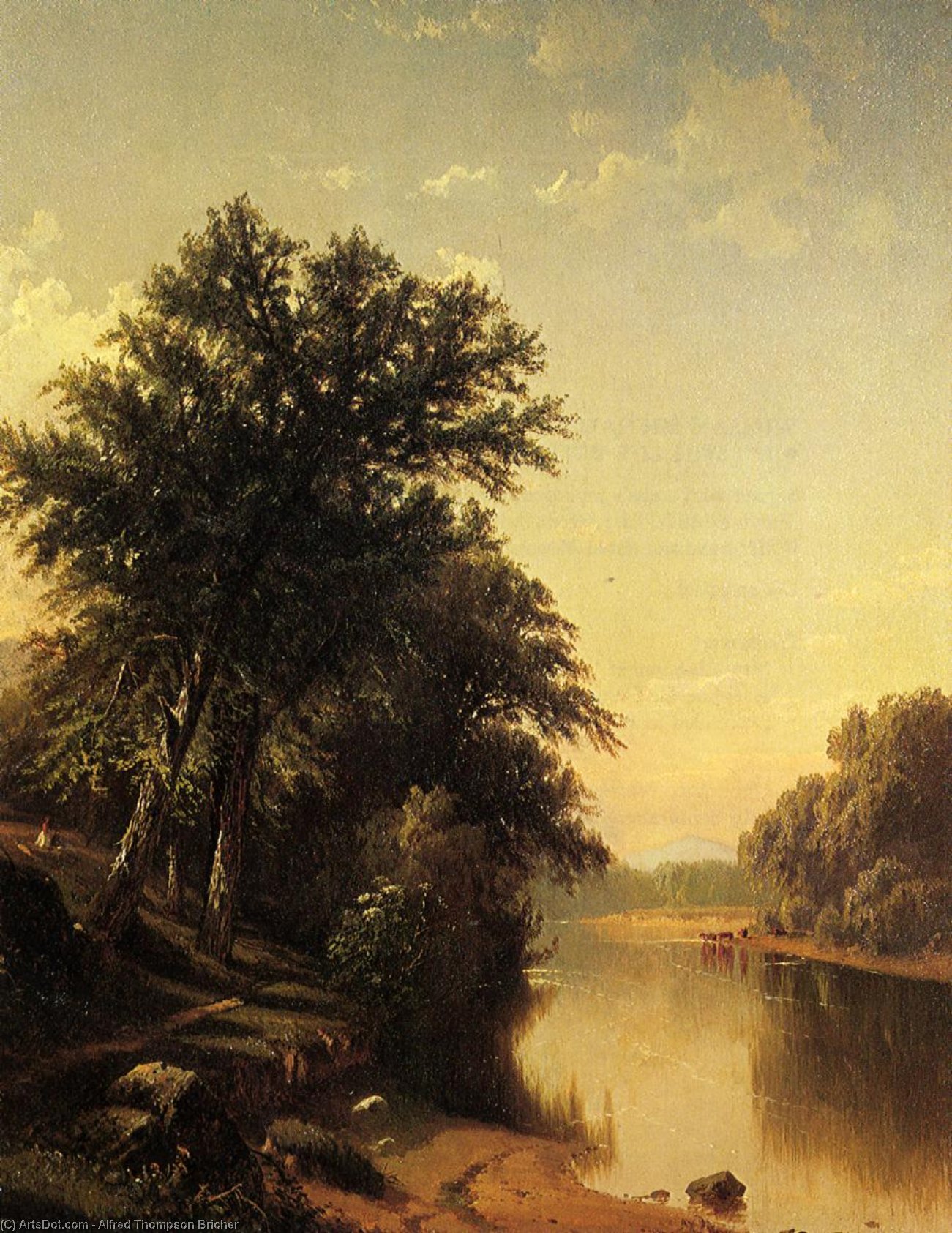 By The River — Alfred Thompson Bricher