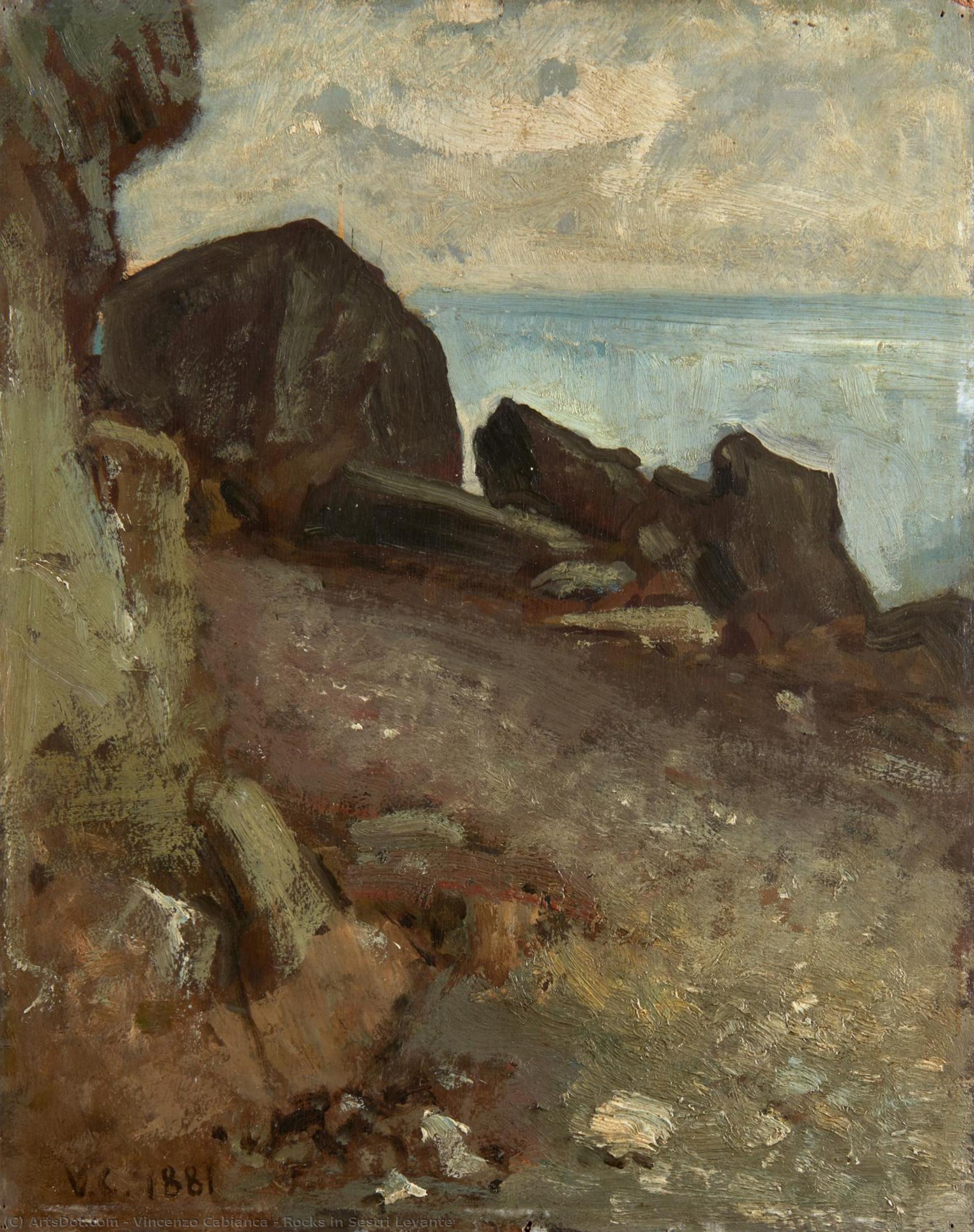 Rocks In Sestri Levante — Vincenzo Cabianca