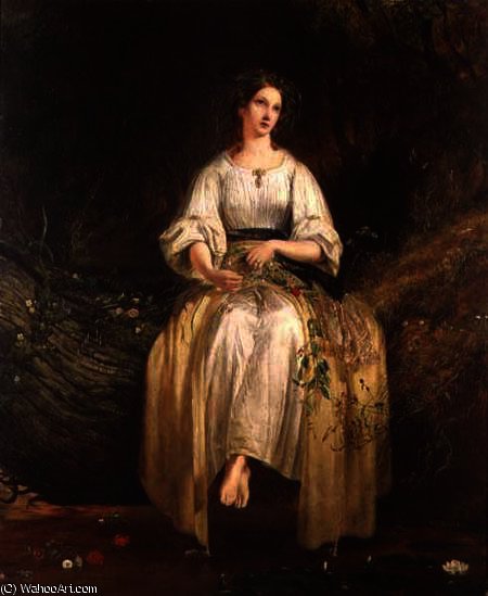 Ophelia Weaving Her Garlands — Richard Redgrave