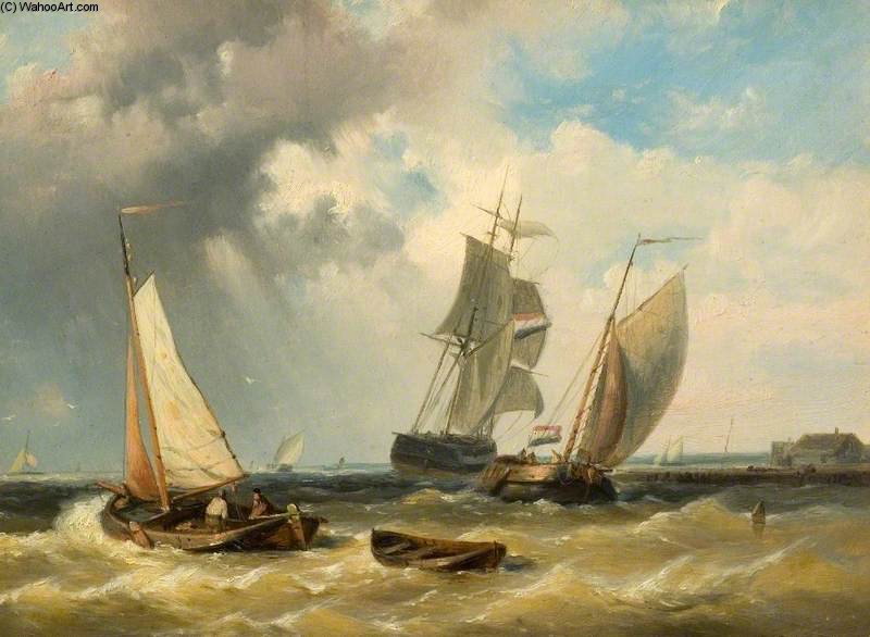Boats At Sea — Clarkson Frederick Stanfield