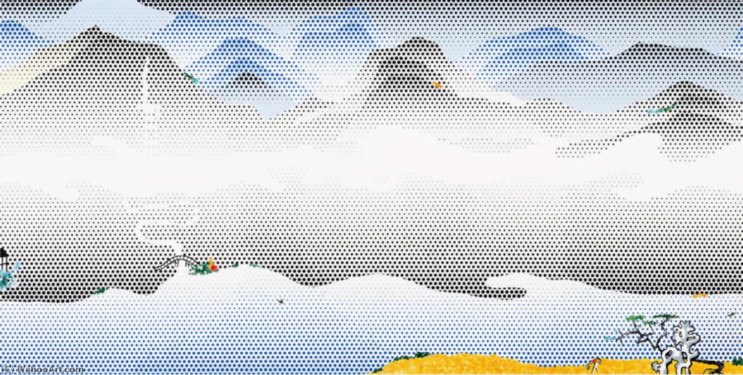 Collage For Landscape With Scholar's Rock — Roy Lichtenstein