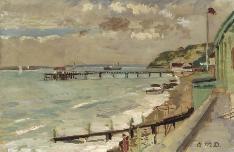 Beach Scene, Totland Bay — Adrian Maurice Daintrey