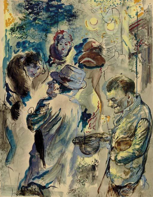 Beggar Street Scene, Berlin — George Grosz