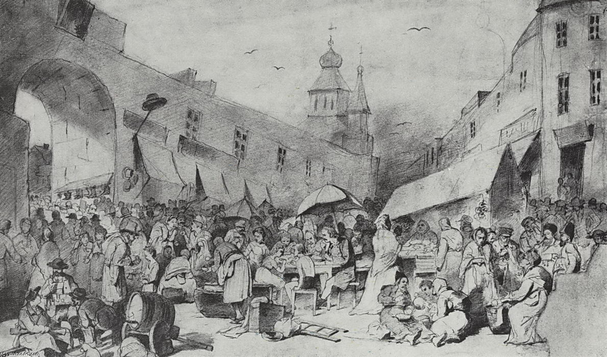 The Market In Moscow — Vasily Grigoryevich Perov
