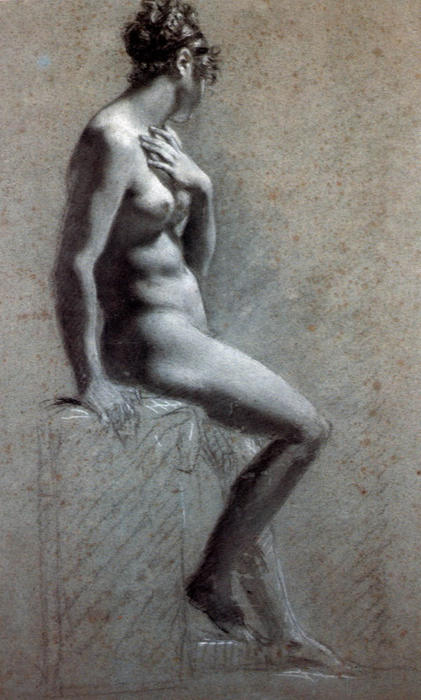 Seated Female Nude — Pierre-paul Prud'hon